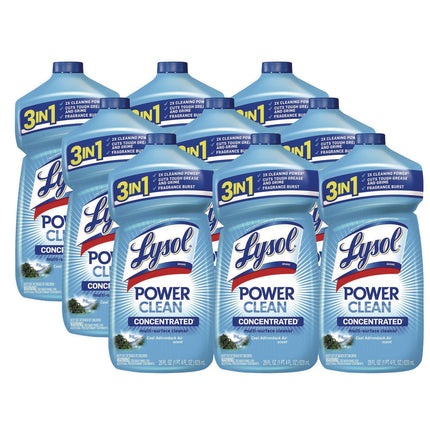 Power Clean Concentrated Multi-Surface Cleaner, Cool Adirondack, 28 oz Pour Bottle, 9/Carton