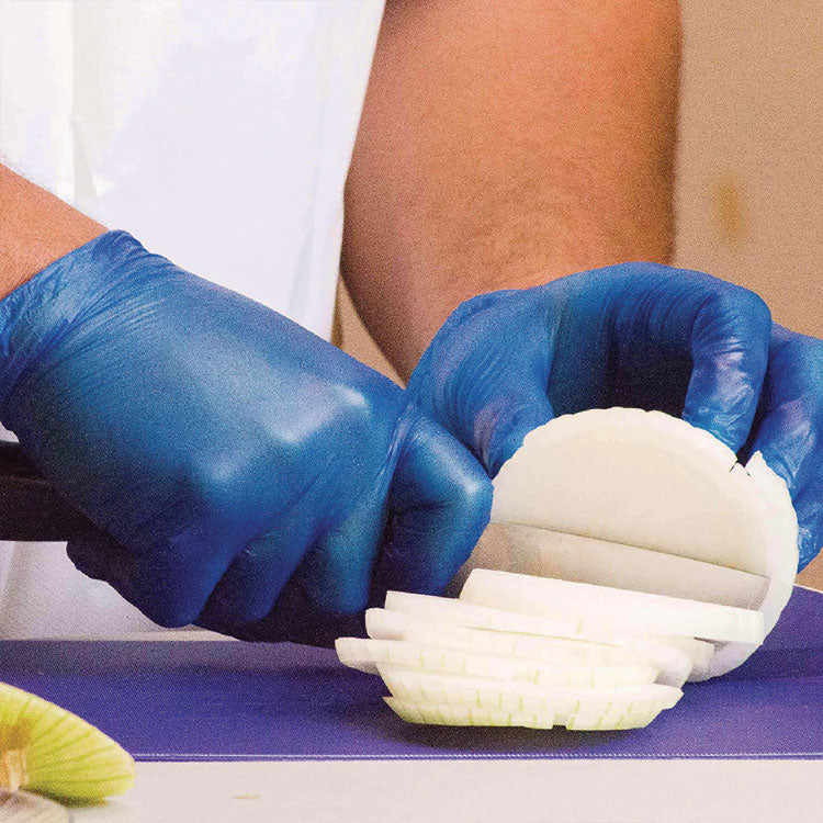 Industrial Vinyl Gloves, Powder-Free, 3 mil, Medium, Blue, 100 Gloves/Box, 10 Boxes/Carton