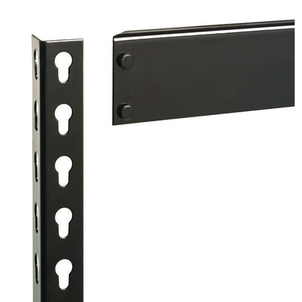 Steel Shelving Unit with Particleboard Shelves, Five-Shelf, 36w x 18d x 72h, Steel, Black