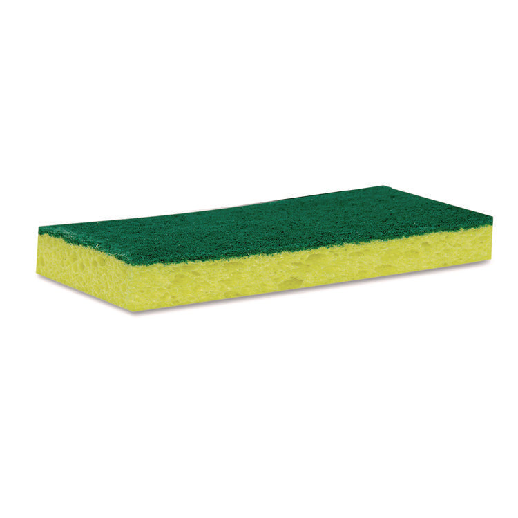 Medium-Duty Scrubbing Sponge, 3.6 X 6.1, 0.7" Thick, Yellow/green
