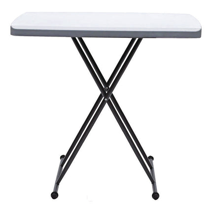 IndestrucTable Classic Personal Folding Table, 30" x 20" x 25" to 28", Platinum/Gray