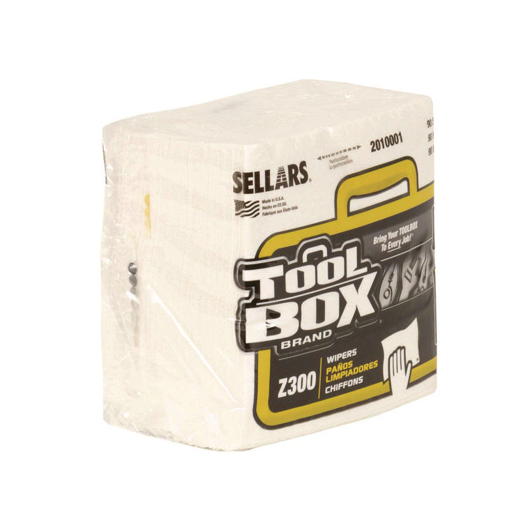 Z300 Quarterfold Wipers, 1-Ply, 11.87 x 13, White, 12/Carton