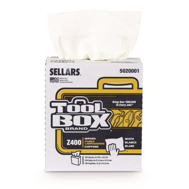 Z400 Interfold Pop-Up Wipers, 1-Ply, 8.5 x 16.5, White, 8/Carton