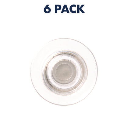 Glass Magnets, Large, Clear, 0.45" Diameter, 6/Pack