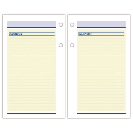 QuickNotes Desk Calendar Refill, 3.5 x 6, White/Yellow/Blue Sheets, 12-Month (Jan to Dec): 2025
