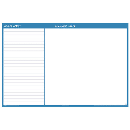 Horizontal Reversible/Erasable Wall Planner, 36 x 24, White/Blue Sheets, 12-Month (Jan to Dec): 2025