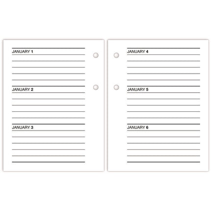 Compact Desk Calendar Refill, 3 x 3.75, White Sheets, 12-Month (Jan to Dec): 2025