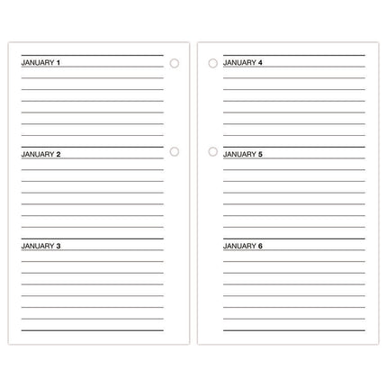 Desk Calendar Refill, 3.5 x 6, White Sheets, 12-Month (Jan to Dec): 2025