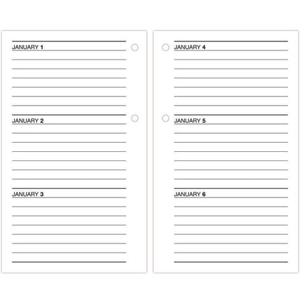 Desk Calendar Refill with Tabs, 3.5 x 6, White Sheets, 12-Month (Jan to Dec): 2025