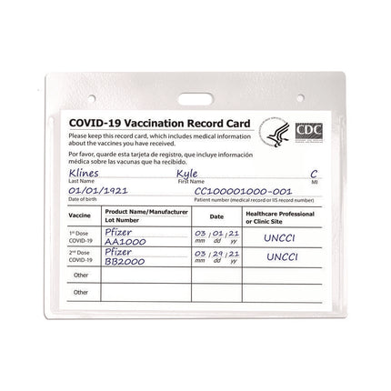 Secure Top Heavy-Duty Badge Holders, Horizontal, 4w X 3h, Clear, 25/pack