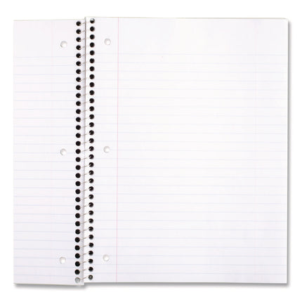 Spiral Notebook, 1-Subject, Wide/Legal Rule, Randomly Assorted Cover Colors, (70) 10.5 x 8 Sheets, 4/Pack