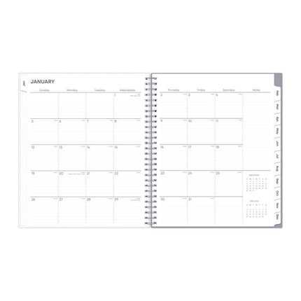 Rue Du Flore Monthly Planner, Floral Artwork, 10 x 8, Jade/Lavender Cover, 12-Month (Jan to Dec): 2025
