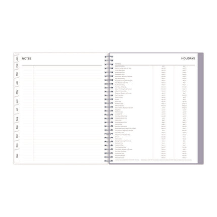 Rue Du Flore Monthly Planner, Floral Artwork, 10 x 8, Jade/Lavender Cover, 12-Month (Jan to Dec): 2025