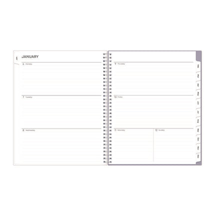 Laila Create-Your-Own Cover Weekly/Monthly Planner, Wildflower Artwork, 11 x 8.5, Purple/Blue/Pink, 12-Month (Jan-Dec): 2025