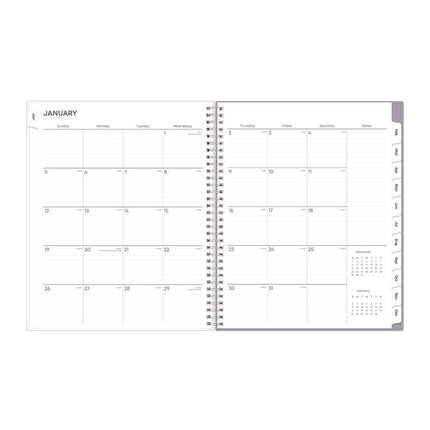 Laila Create-Your-Own Cover Weekly/Monthly Planner, Wildflower Artwork, 11 x 8.5, Purple/Blue/Pink, 12-Month (Jan-Dec): 2025