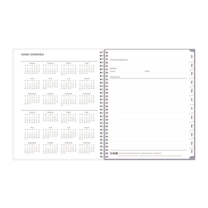 Laila Create-Your-Own Cover Weekly/Monthly Planner, Wildflower Artwork, 11 x 8.5, Purple/Blue/Pink, 12-Month (Jan-Dec): 2025