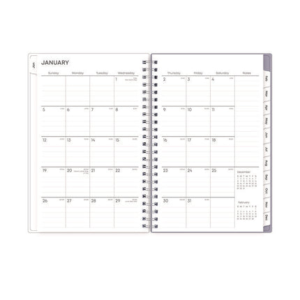 Laila Create-Your-Own Cover Weekly/Monthly Planner, Wildflower Artwork, 8 x 5, Purple/Blue/Pink, 12-Month (Jan to Dec): 2025