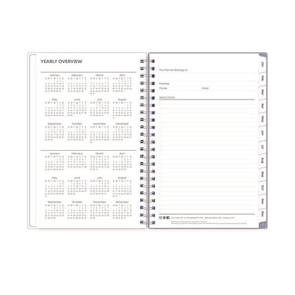 Laila Create-Your-Own Cover Weekly/Monthly Planner, Wildflower Artwork, 8 x 5, Purple/Blue/Pink, 12-Month (Jan to Dec): 2025