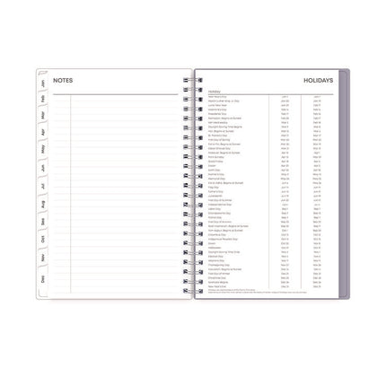 Laila Create-Your-Own Cover Weekly/Monthly Planner, Wildflower Artwork, 8 x 5, Purple/Blue/Pink, 12-Month (Jan to Dec): 2025