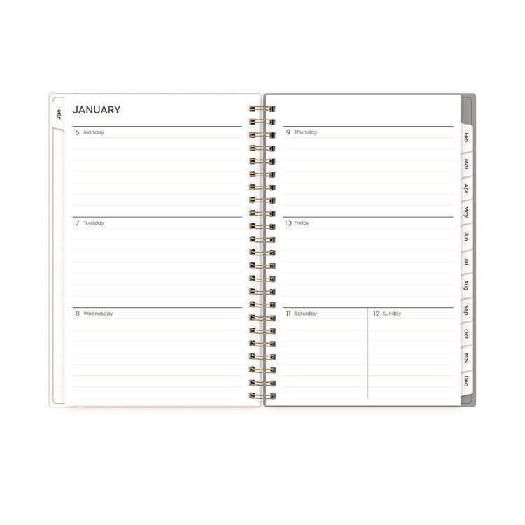 Sophie Frosted Weekly/Monthly Planner, Floral Artwork, 8 x 5, Multicolor Cover, 12-Month (Jan to Dec): 2025