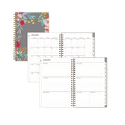 Sophie Frosted Weekly/Monthly Planner, Floral Artwork, 8 x 5, Multicolor Cover, 12-Month (Jan to Dec): 2025