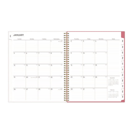 Fly By Frosted Weekly/Monthly Planner, Butterflies Artwork, 11 x 8.5, Blush/Pink Cover, 12-Month (Jan to Dec): 2025