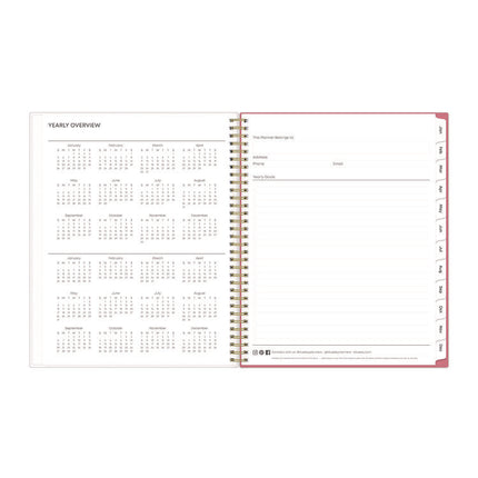 Fly By Frosted Weekly/Monthly Planner, Butterflies Artwork, 11 x 8.5, Blush/Pink Cover, 12-Month (Jan to Dec): 2025