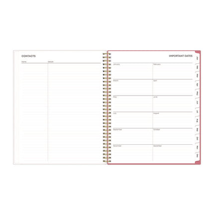 Fly By Frosted Weekly/Monthly Planner, Butterflies Artwork, 11 x 8.5, Blush/Pink Cover, 12-Month (Jan to Dec): 2025