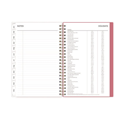 Fly By Frosted Weekly/Monthly Planner, Butterflies Artwork, 8 x 5, Blush/Pink Cover, 12-Month (Jan to Dec): 2025