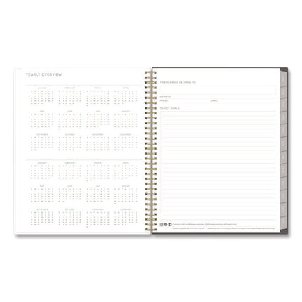 Kelly Ventura Midnight Garden Weekly/Monthly Planner, Floral Artwork, 11 x 8.5, Multicolor Cover, 12-Month (Jan to Dec): 2025