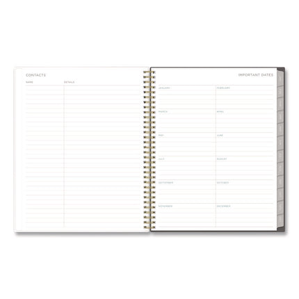 Kelly Ventura Midnight Garden Weekly/Monthly Planner, Floral Artwork, 11 x 8.5, Multicolor Cover, 12-Month (Jan to Dec): 2025