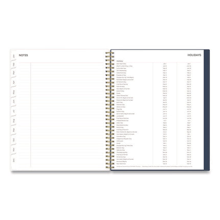 Ashlyn Weekly/Monthly Planner, Floral Artwork, 11 x 8.5, Navy/Multicolor Cover, 12-Month (Jan to Dec): 2025