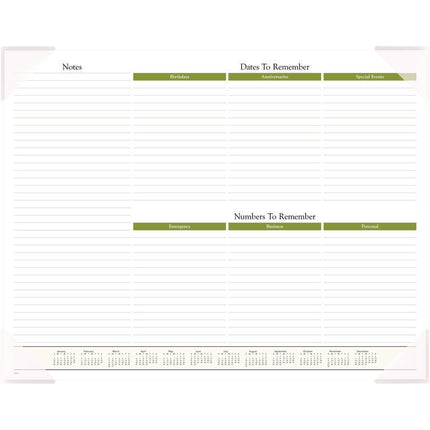 Seascape Panoramic Desk Pad, Seascape Panoramic Photography, 22 x 17, White Sheets, Clear Corners, 12-Month (Jan-Dec): 2025