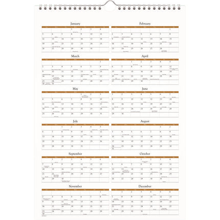 Scenic Monthly Wall Calendar, Landscape Photography, 12 x 17, White/Multicolor Sheets, 12-Month (Jan to Dec): 2025