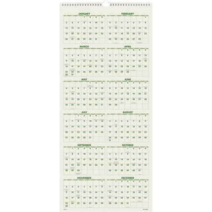 Scenic Three-Month Wall Calendar, Landscape Photography, 12 x 27, White Sheets, 14-Month: Dec 2024 to Jan 2026