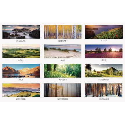 Earthscapes Recycled Monthly Wall Calendar, Color Landscape Photography, 12 x 16.5, White Sheets, 12-Month (Jan-Dec): 2025