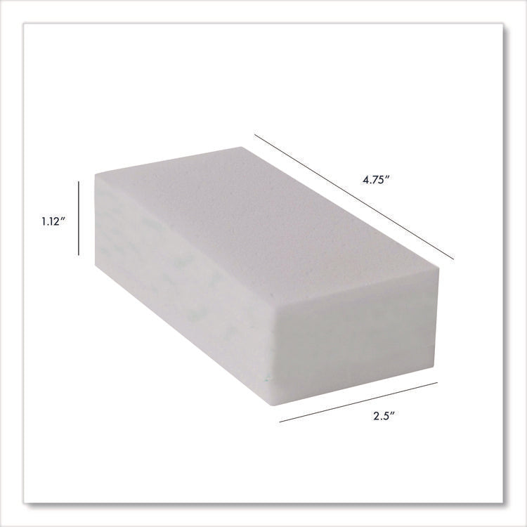 Melamine Block Erasing Sponge, 4.75 x, 2.65, 1.12" Thick, White, 24/Carton
