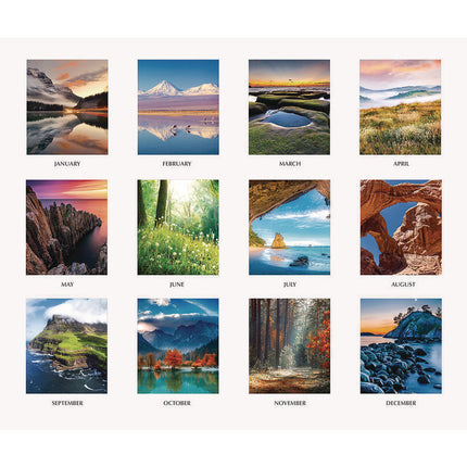 Earthscapes Scenic Desk Pad Calendar, Scenic Photos, 22 x 17, White Sheets, Black Binding/Corners,12-Month (Jan-Dec): 2025