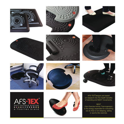 AFS-TEX 2000 Anti-Fatigue Mat, 16 x 24, Midnight Black