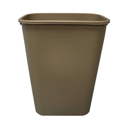 Soft-Sided Wastebasket, 41 qt, Polyethylene, Beige