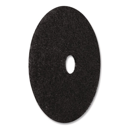 Stripping Pads, 12" Diameter, Black, 5/Carton
