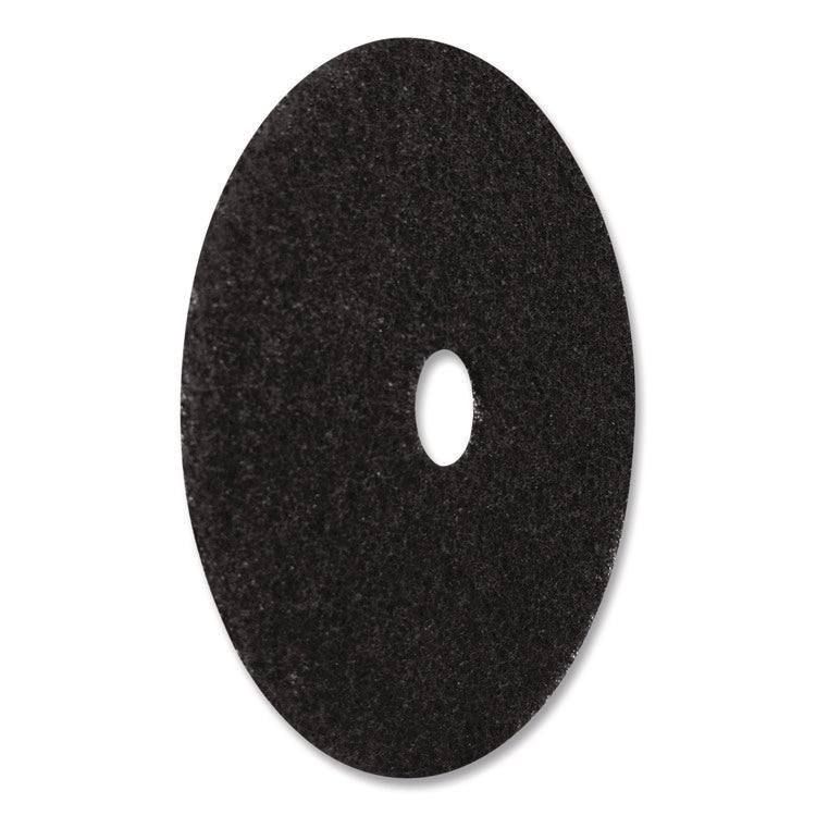 Stripping Pads, 12" Diameter, Black, 5/Carton