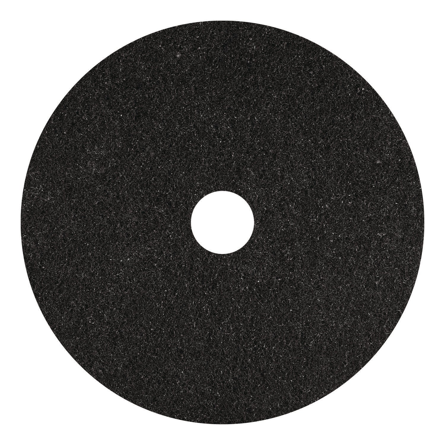 Stripping Pads, 12" Diameter, Black, 5/Carton