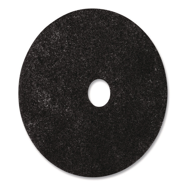 Stripping Pads, 12" Diameter, Black, 5/Carton