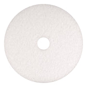 Polishing Pads, 18" Diameter, White, 5/Carton