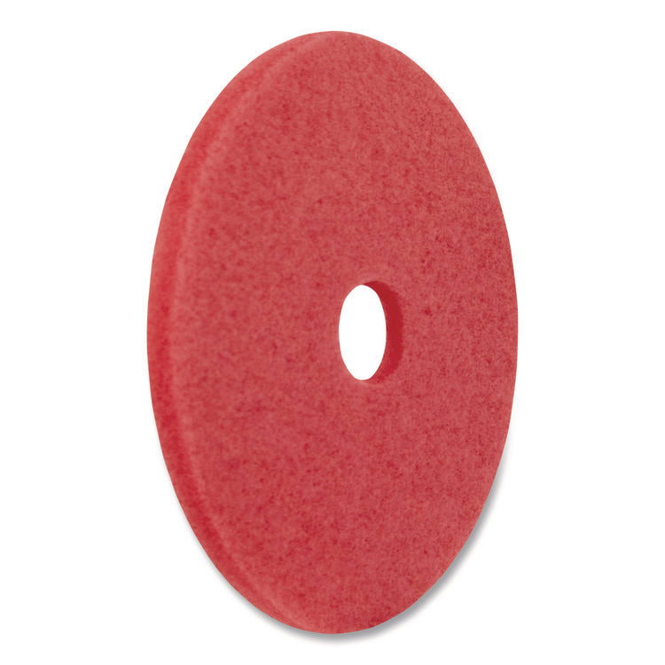 Buffing Pads, 12" Diameter, Red, 5/Carton