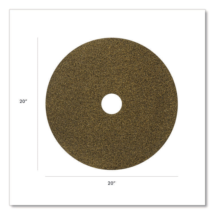 Black Diamond 1500 Grit Diamond Pad, 20" Diameter, Black/Yellow, 2/Carton
