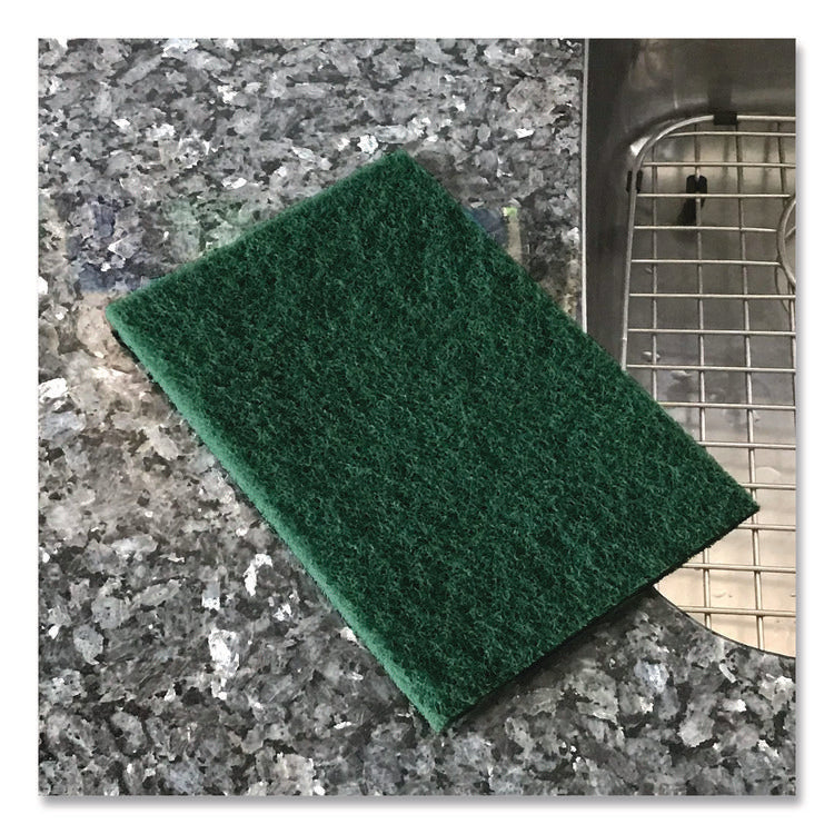 90-96 Medium Duty Hand Cleaning Pad, 6 x 9, Green, 20/Pack, 3 Packs/Carton