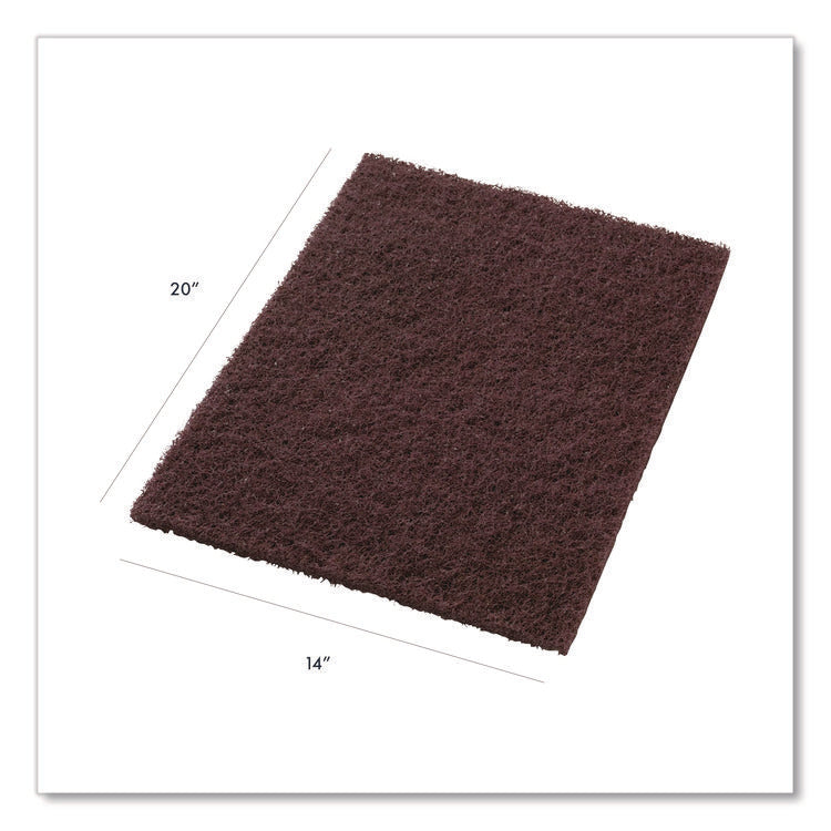 Dominator Strip Pad, 14 x 20, Burgundy, 5/Carton