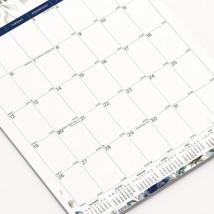 12-Month Colorful Wall Calendar, Floral Artwork, 12 x 17, White Sheets, 12-Month (Jan to Dec): 2025